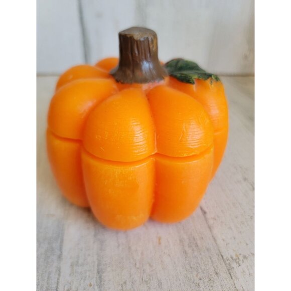 Unique all wax pumpkin candle Halloween fall home decor - Picture 4 of 9